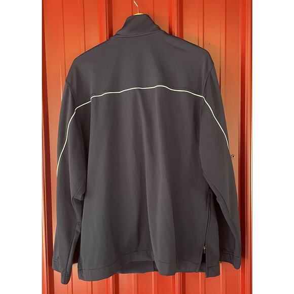 Nike Track Jacket Vintage 90s Y2K Center Swoosh Pullover Side Zip Large - Picture 2 of 8